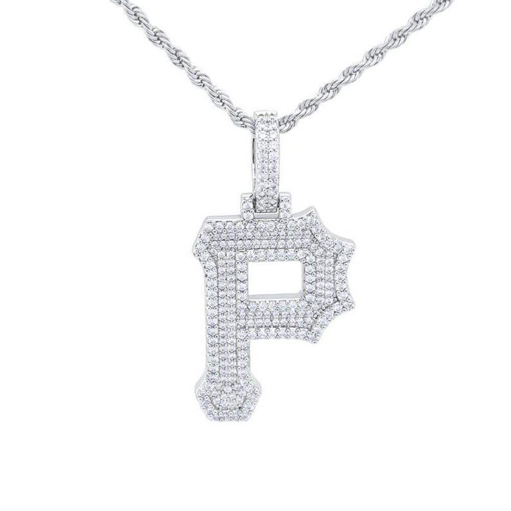 14k Gold Finish Pittsburg Pendant with Rope Chain